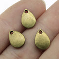 11x8mm 0.7g Multicolor zinc alloy Flat Teardrop charm pendant for DIY earrings necklace making