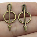 29mm 0.8g Multicolor Zinc Alloy Bow and Arrow Charm Pendant for DIY Necklace Bracelet Making