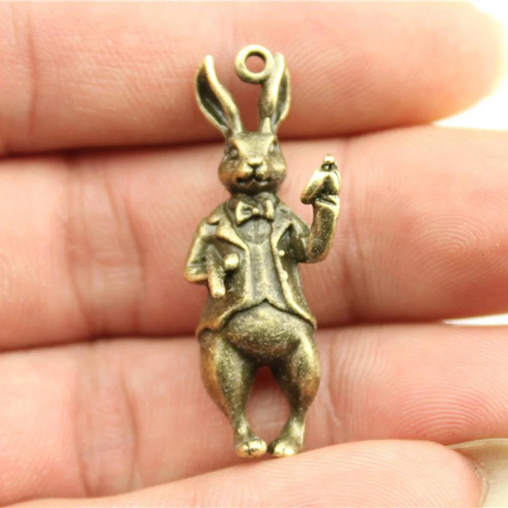 36x15mm 7.4g Multicolor Zinc Alloy Mr Rabbit Charm Pendant for Necklace Bracelet Making