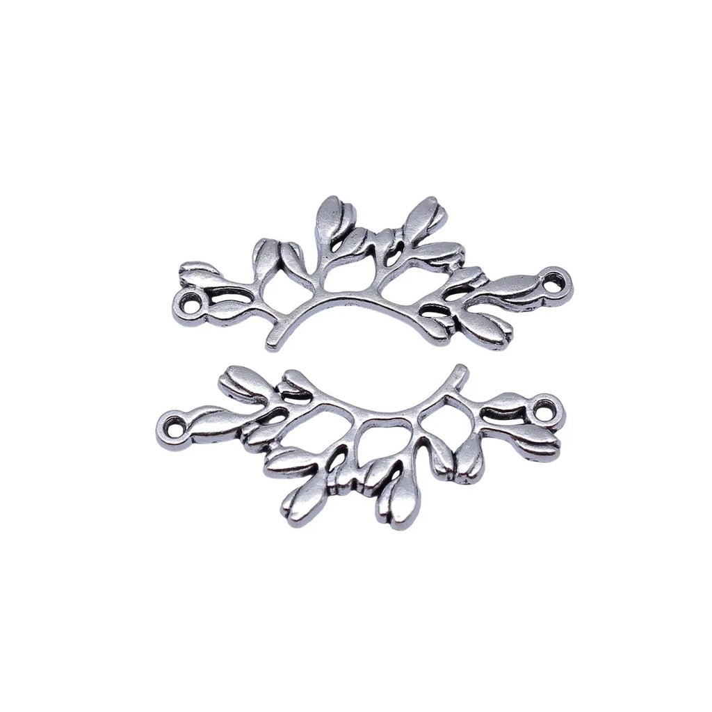 38x16mm 2g Antique Silver Zinc Alloy Tree Branch Connector Charm for DIY Necklace Jewelry Making