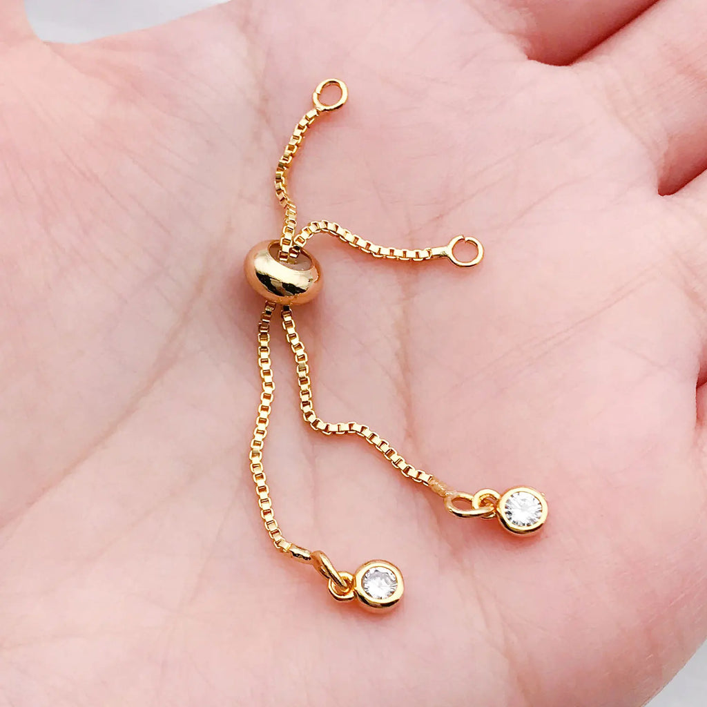Silicone O Chain Slider Adjustable Extension Chain for DIY Bracelet Jewelry Making