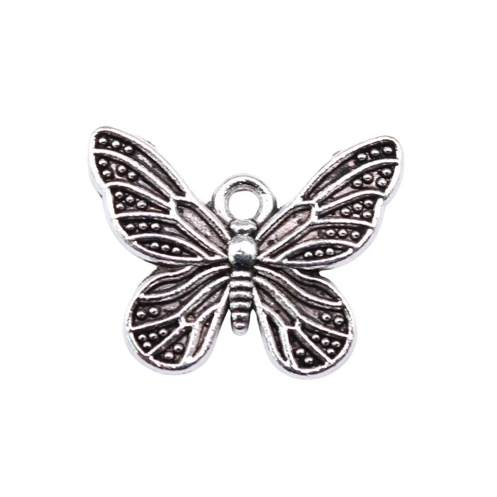 18x14mm 1g Multicolor Zinc Alloy Butterfly Charm Pendant for Bracelet Necklace DIY Jewelry Making