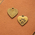 19x18MM Zinc Alloy Cat Dog Heart Charm Pendant for DIY Necklace Bracelet Jewelry Making
