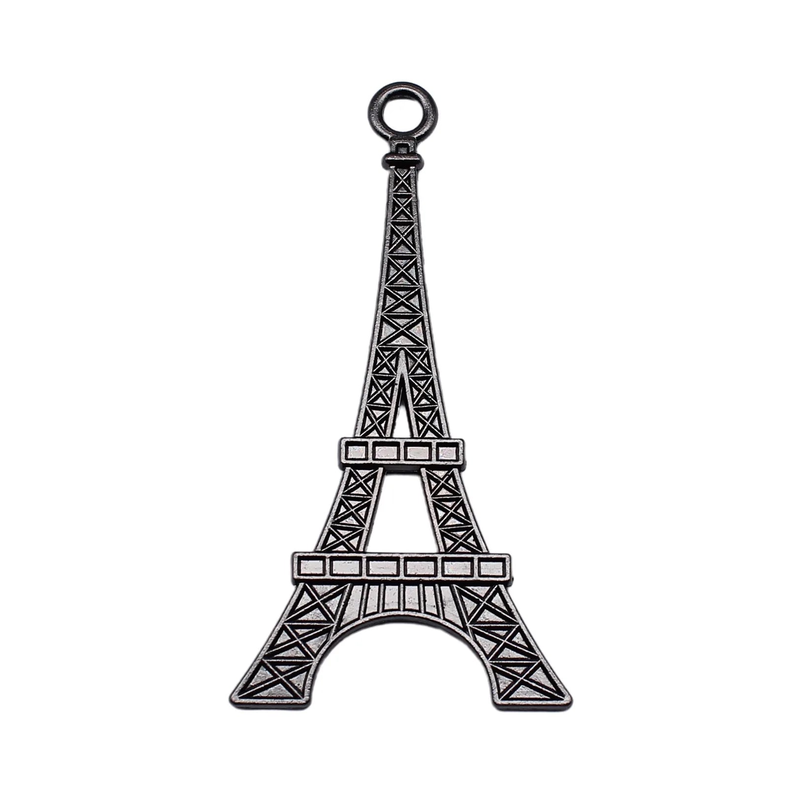 70x36mm 6.1g Gun Black Iron Eiffel Tower Charm Pendant for DIY Necklace Bracelet Jewelry Making