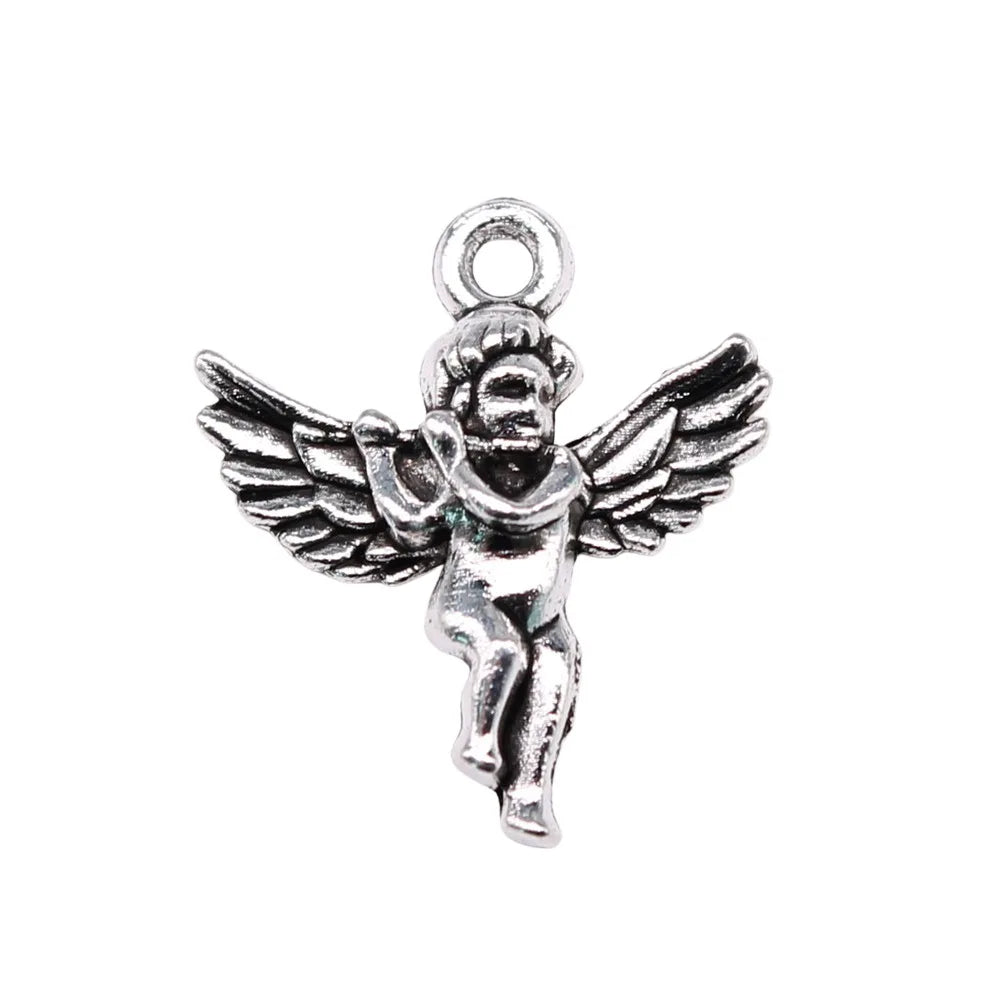 20x17mm 1g Multicolor Zinc Alloy Angel Figure Charm Pendant for DIY Handmade Jewelry Making