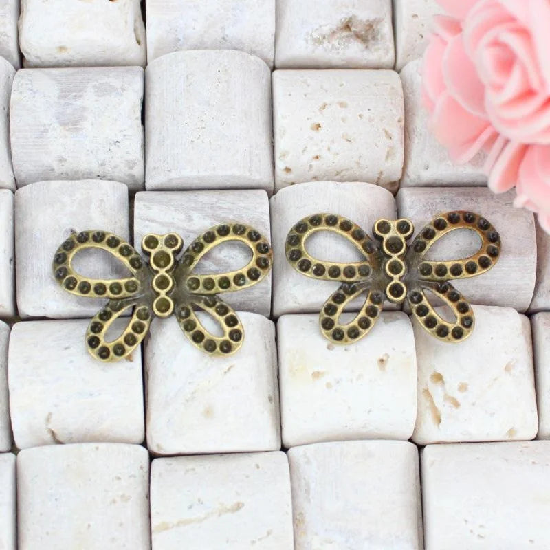 32x20MM Zinc Alloy Butterfly Charm Pendant for DIY Necklace Bracelet Jewelry Making