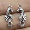 26x10mm 1.3g Antique Silver Zinc Alloy Seahorse Charm Pendant for DIY Ocean Theme Jewelry Making