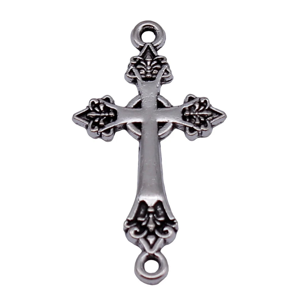 30x16mm 1.3g Antique Silver Zinc Alloy Cross Connector Charm for DIY Bracelet and Necklace Making