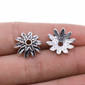 15mm 1g Antique Silver Zinc Alloy Flower Bead Caps for DIY Bracelet Necklace Jewelry Making