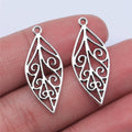 28x12mm 1g Multicolor Zinc Alloy Hollow Leaf Charm Pendant for DIY Necklace Bracelet Making