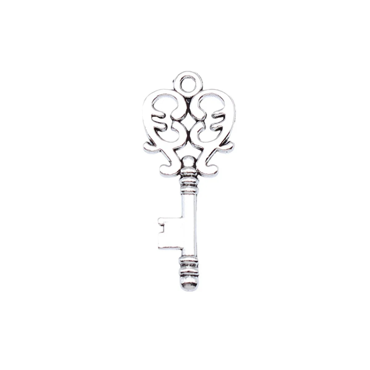 33x14mm 1.8g Antique Silver Zinc Alloy Key Charm Pendant for Bracelet Necklace DIY Jewelry Making