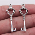 12x35mm 1.4g Multicolor Zinc Alloy Key Charm Pendant for Bracelet Necklace Keychain Making DIY