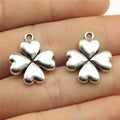 20x17mm 2.5g Antique Silver Zinc Alloy Four Leaf Clover Charm Pendant for DIY Jewelry Making