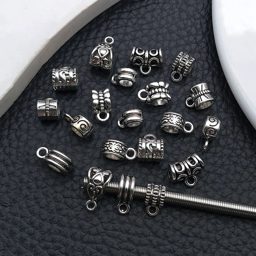 Antique Silver Zinc Alloy Three Way Bail Connector Jewelry Findings for DIY Bracelet Necklace