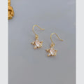 Mini Zircon Starfish Drop Earrings Copper Light Luxury Simple Daily Wear Jewelry