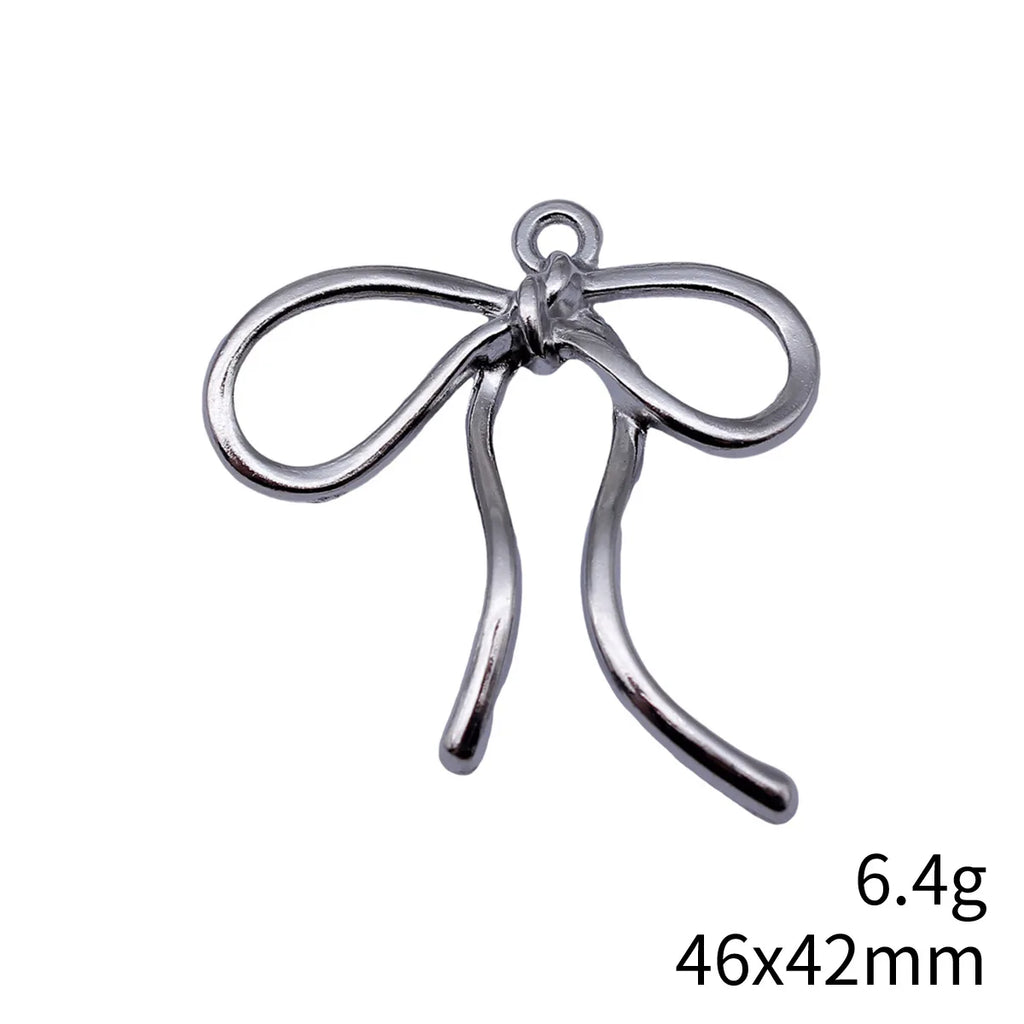 46x42mm 6.4g Zinc Alloy Bowknot Butterfly Charm Pendant for DIY Necklace Bracelet Jewelry Accessory Making