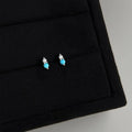 Vacation Style Mini Light Luxury Geometric Round Zircon Copper Stud Earrings