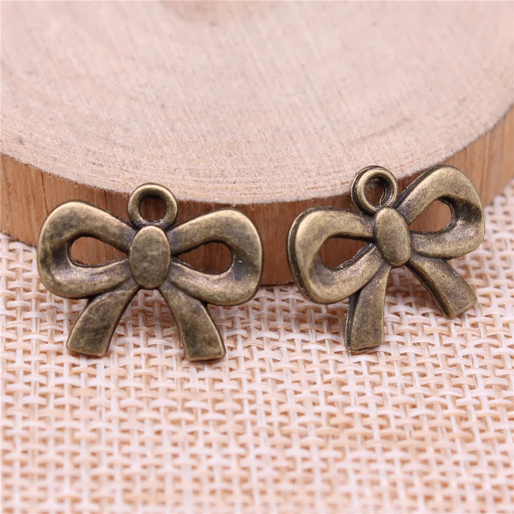 19x15mm 1.5g Multicolor Zinc Alloy Bow Tie Butterfly Charm Pendant for DIY Necklace Bracelet Jewelry Making