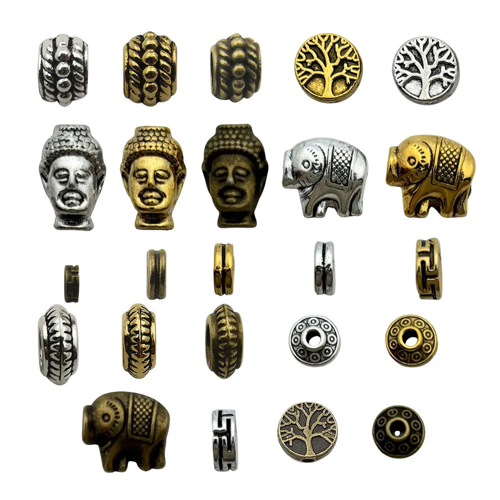 Zinc Alloy UFO Elephant Spacer Beads Loose Metal Beads for DIY Beaded Bracelet