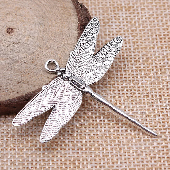 43x47mm 4.8g Multicolor Zinc Alloy Dragonfly Charm Pendant for Vintage Necklace Bracelet Making