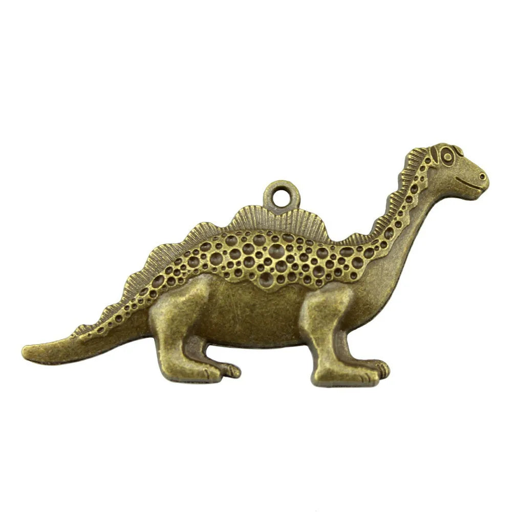 63x31mm 8.4g Multicolor Zinc Alloy Dinosaur Charm Pendant for Cute Animal DIY Jewelry Making