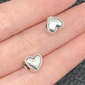 Antique Silver Zinc Alloy Heart Love Large Hole Loose Metal Beads for DIY Bracelet Jewelry