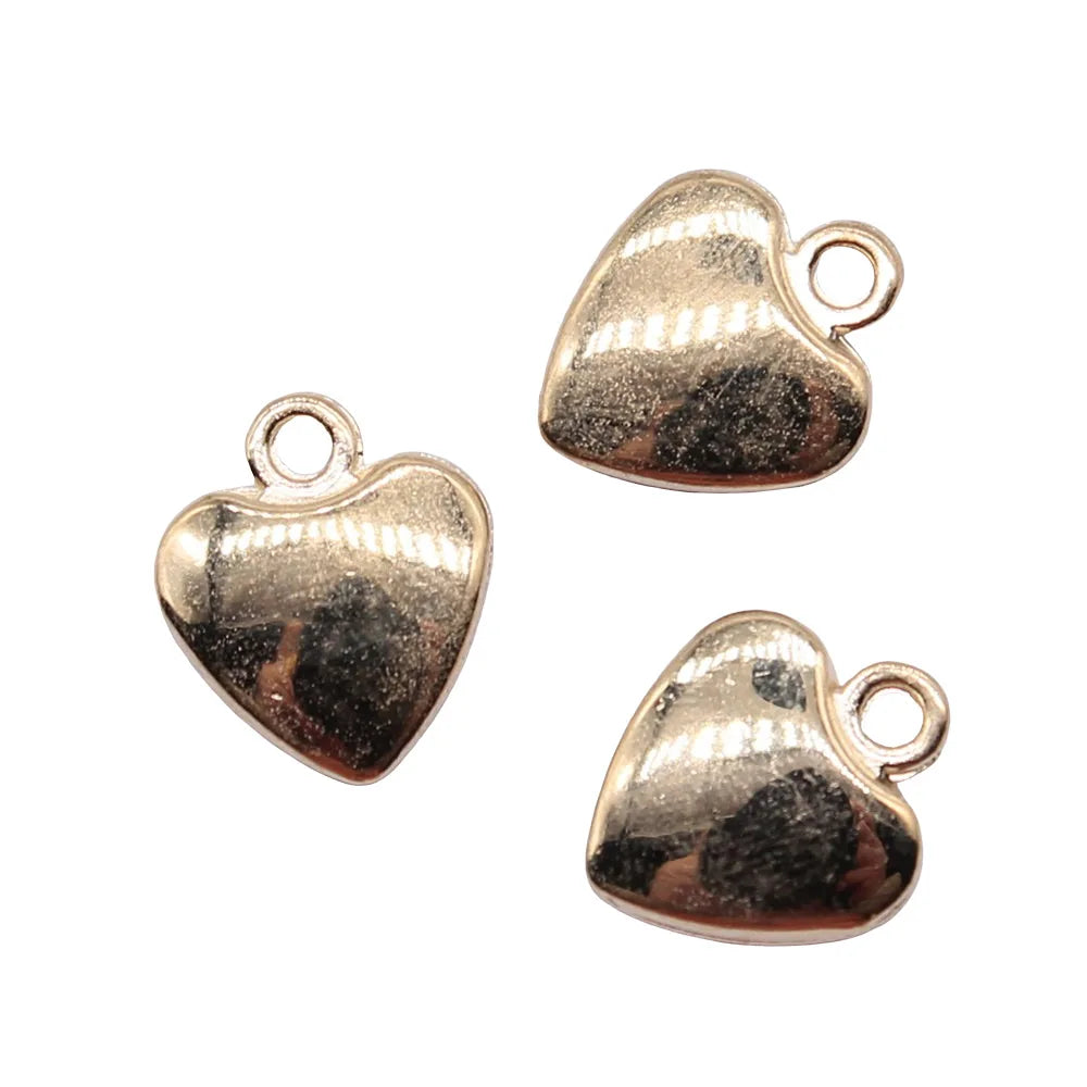 11x10mm 0.9g Multicolor Zinc Alloy Small Heart Charm Pendant for DIY Jewelry Bracelet Making