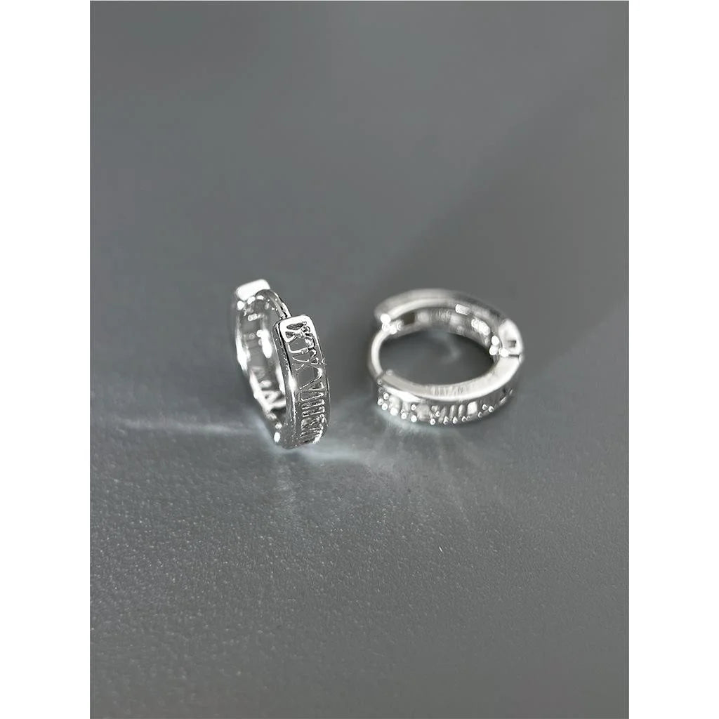 Silver Number Geometric Drop Earrings Eco-Friendly Copper Sweet Cool Daily Commuter Jewelry