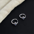 Sweet Cool Copper Zircon Eye Drop Earrings Micro Pave Geometric Round Commuter Jewelry