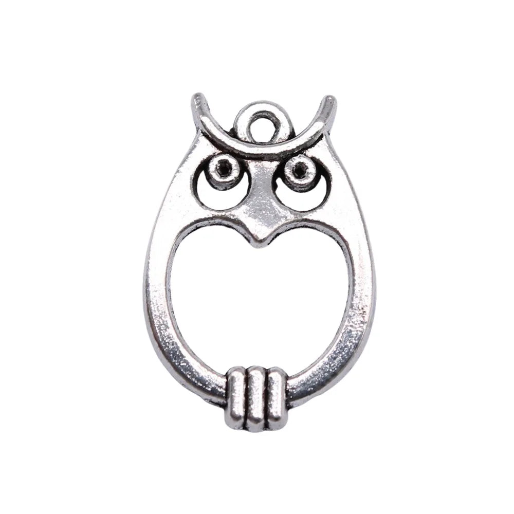 23x16mm 1.3g Multicolor Zinc Alloy Owl Cat Charm Pendant for DIY Necklace Bracelet Jewelry Making
