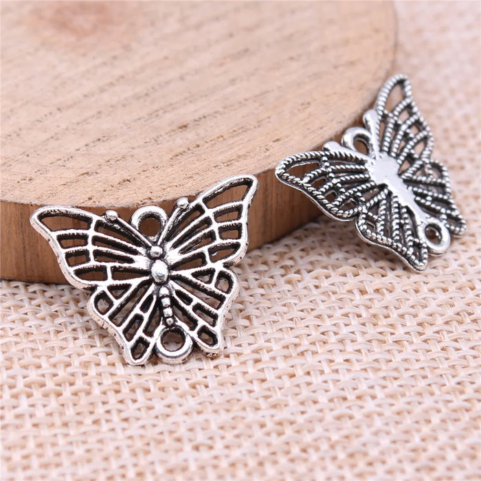 22x17mm 1g Multi Color Zinc Alloy Butterfly Connector Charm for DIY Bracelet Jewelry Making