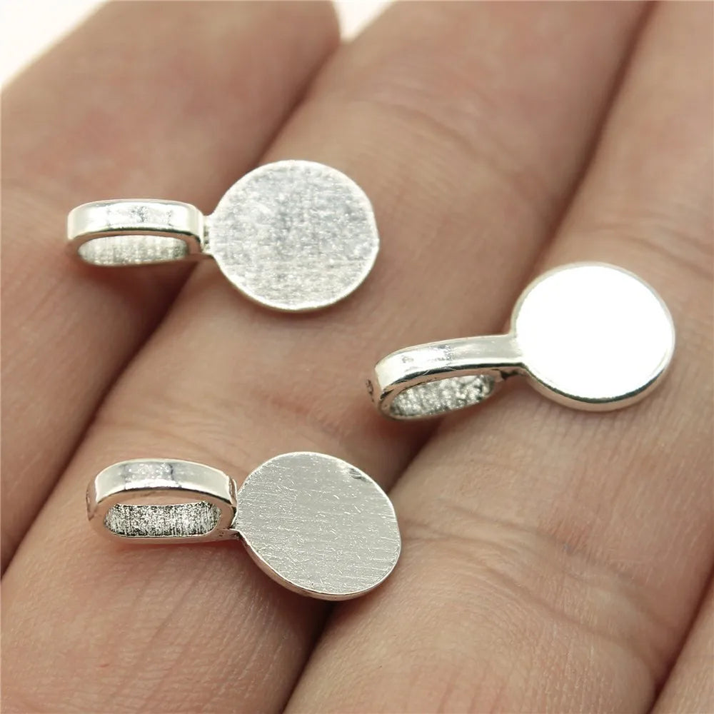 18x9mm 0.8g Multicolor Zinc Alloy Bail Pendant Connector Findings for DIY Charms and Jewelry Making