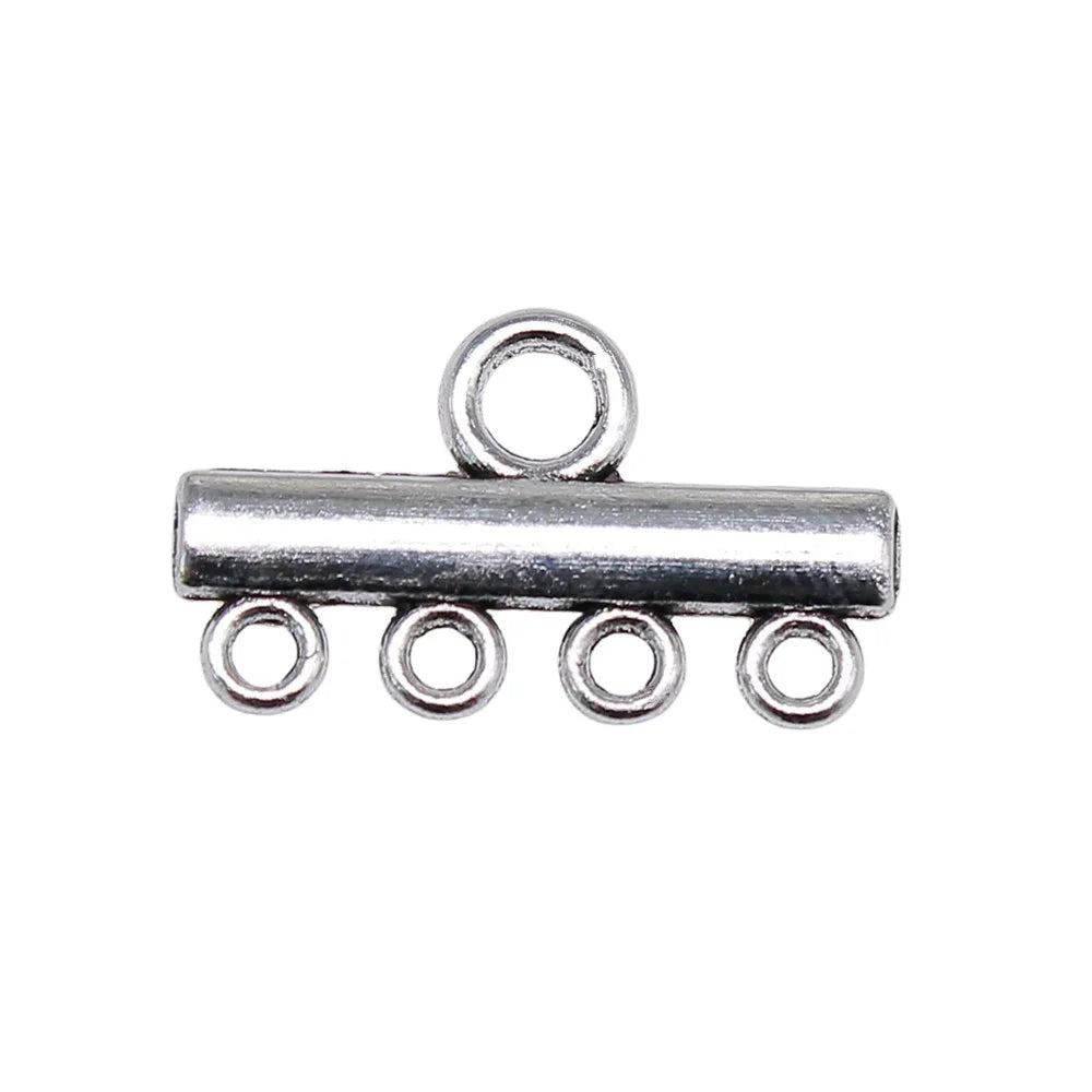 22x13mm 1g Antique Silver Zinc Alloy Simple Geometric Earring Connector Charms for DIY Earrings Making