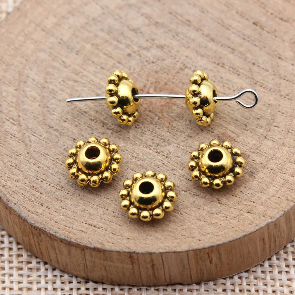9.2x9.2x4.9mm 0.91g Multi Color Zinc Alloy Spacer Beads Jewelry Findings for DIY Pendant and Bracelet Making