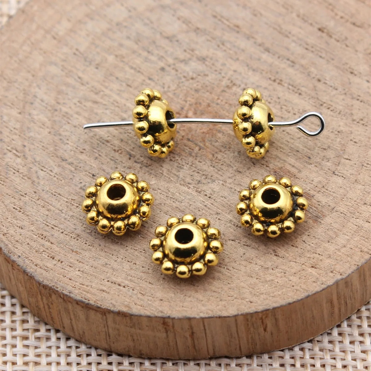 9.2x9.2x4.9mm 0.91g Multi Color Zinc Alloy Spacer Beads Jewelry Findings for DIY Pendant and Bracelet Making
