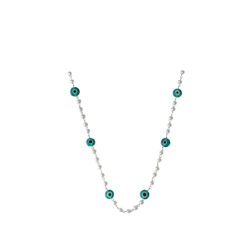 Dopamine Glass Crystal Stainless Steel Geometric Line Choker Necklace