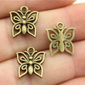 14x13mm 0.8g Multicolor Zinc Alloy Hollow Butterfly Charm Pendant for DIY Bracelet Necklace Making
