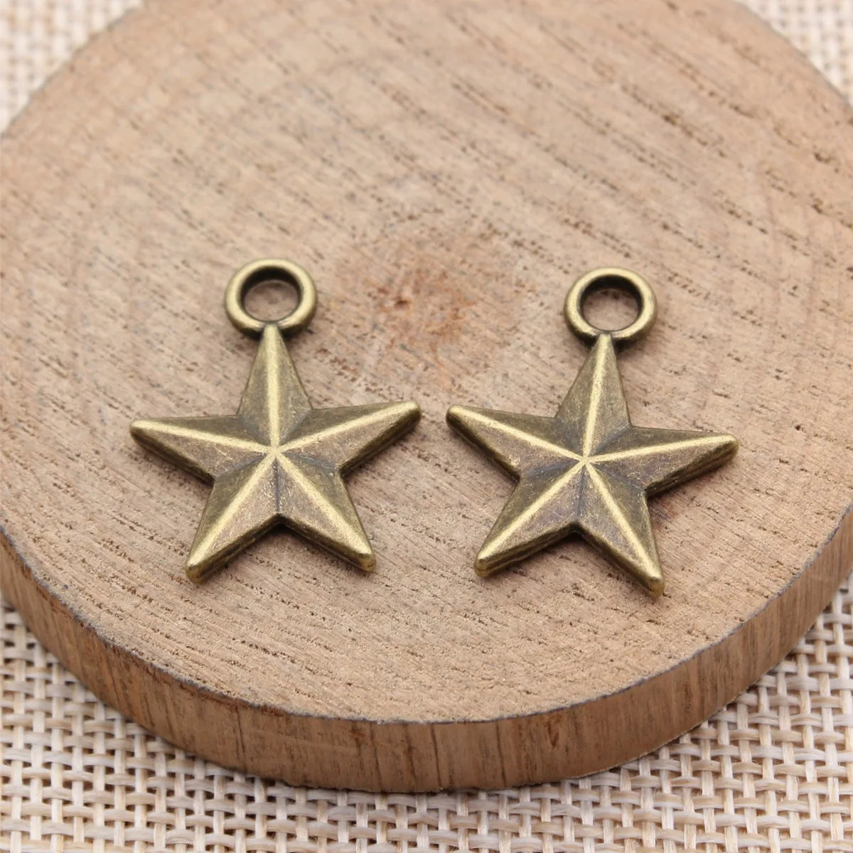 24x19mm 2.1g Multicolor Zinc Alloy Five-Point Star Charm Pendant for Bracelet Necklace DIY Jewelry Making
