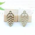 23x12MM Antique Silver Zinc Alloy Leaf Charm Pendant for DIY Necklace Bracelet Jewelry Making