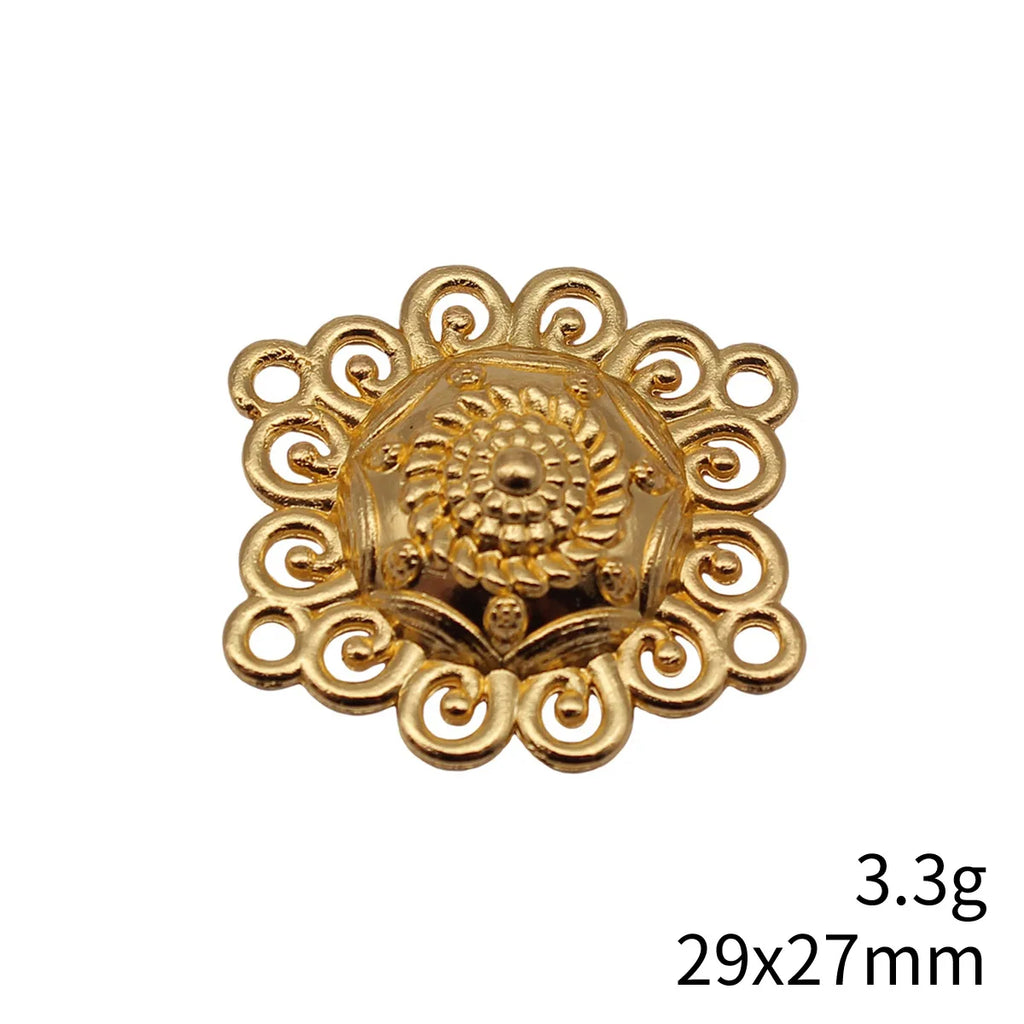 29x27mm 3.3g Multicolor Zinc Alloy Four Hole Connector Charm for Body Chain Waist Chain DIY Jewelry Making