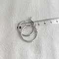 Minimalist Geometric Eco-Friendly Copper Hoop Earrings, Large Round Line Design
