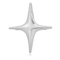 Elegant Polished Gold Alloy Cross Star Brooch, Minimalist Metal Lapel Pin Corsage Suit Accessory Gift