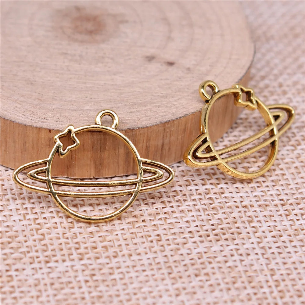 27x19mm 1.25g Multicolor Zinc Alloy Universe Frame Charm Pendant for DIY Necklace Bracelet Making
