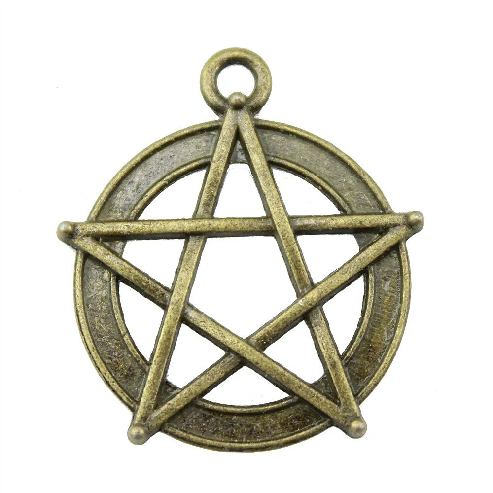 28mm 2.6g Multicolor Zinc Alloy Five Point Star Charm Pendant for DIY Necklace Bracelet Making