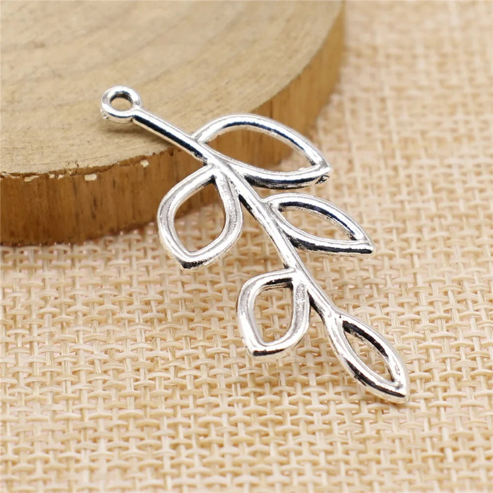 41x20mm 1.9g Multicolor Zinc Alloy Tree Branch Charm Pendant for DIY Necklace Jewelry Making