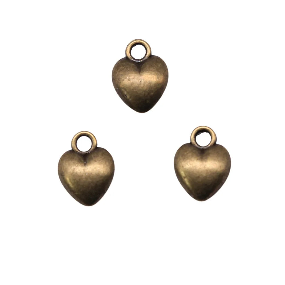 9x12mm 1g Multicolor Zinc Alloy Heart Charm Pendant for DIY Necklace Bracelet Jewelry Making