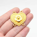 31x32mm 4g Multicolor Zinc Alloy Four Hole Body Chain Connector Charm for Forehead Chain Jewelry DIY
