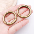 Zinc Alloy Round Spring Ring Clasp Connector for Bag Strap and DIY Jewelry Findings