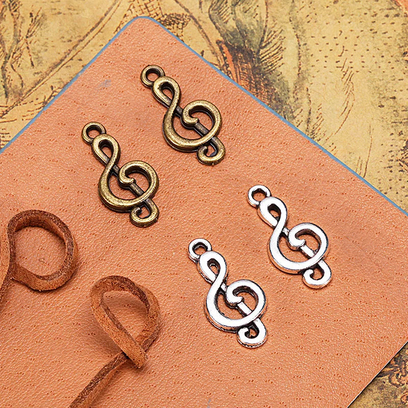 23x11MM Zinc Alloy Musical Note Charm Pendant for DIY Necklace Bracelet Jewelry Making