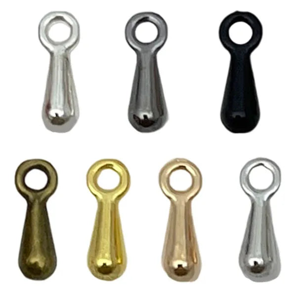 Zinc Alloy Extension Chain with Water Drop Charm for DIY Bracelet Necklace Making